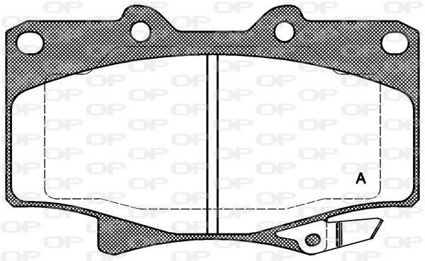 OPEN PARTS Комплект тормозных колодок, дисковый тормоз BPA0429.04